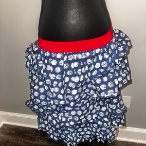 Lane Bryant Asymmetrical Skirt with Red Waistband